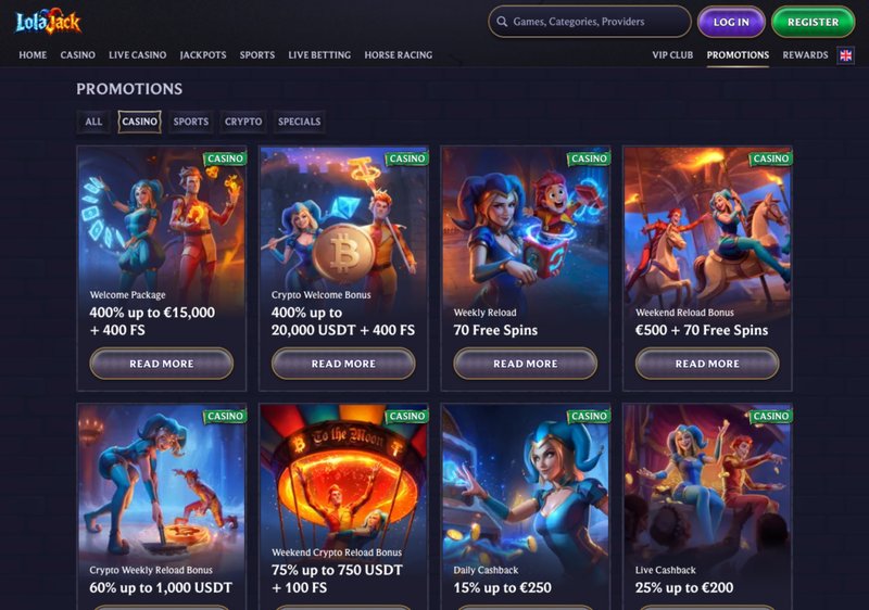 Experience Exciting Online Casino Action with Lolajack in the UK - overview
